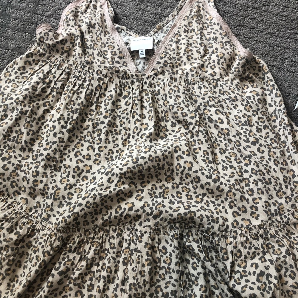 Cheetah Print Sleeveless Tie Back Dress